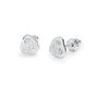 Small Crystal Heart Silver Studs Earrings Gift, thumbnail 2 of 2