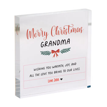 Personalised Christmas Gift For Grandma Plaque, 4 of 4