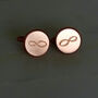 Secret Message Bronze And Copper Infinity Cufflinks, thumbnail 5 of 12