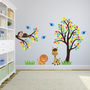Tree, Branch And Jungle Animals Wall Sticker, thumbnail 2 of 3