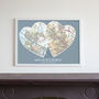 Personalised Postcodes Couples Map Print, thumbnail 5 of 8