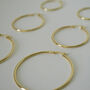 Quality 18k Plated Gold Hoops, Three Sizes, thumbnail 5 of 8