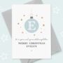 Initial Bauble Personalised Granddaughter Card, thumbnail 1 of 3