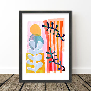 Colourful Abstract Leaf Print Set – Vibrant Modern Wall Art Trio, 10 of 12