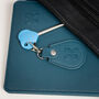 Eco Friendly Disabled Blue Badge Vegan Leather Wallet And Radar Key Made From Recycled Bottles In Peacock Blue, thumbnail 5 of 10