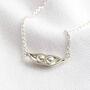 Personalised Sterling Silver Peas In A Pod Necklace, thumbnail 5 of 9