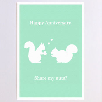 Personalised Squirrel Anniversary Card, 4 of 8
