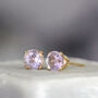 Pink Amethyst Stud Earrings, thumbnail 6 of 11