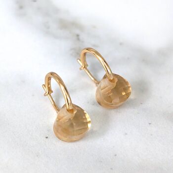 Citrine Teardrop November Birthstone Earrings, 4 of 6