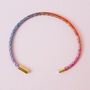 Rainbow And Gold Braided Bracelet, thumbnail 4 of 7