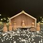 Wooden Manger Scene Christmas Decoration, thumbnail 1 of 1