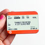 Personalised Train Ticket Keyring For Mum, thumbnail 2 of 4