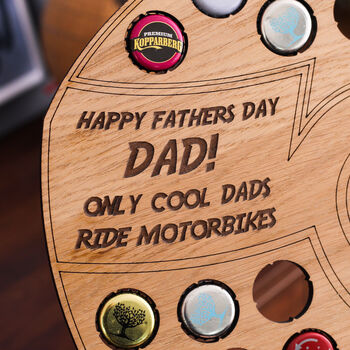 Personalised Motorbike Helmet Bottle Cap Collector Dad, 3 of 4