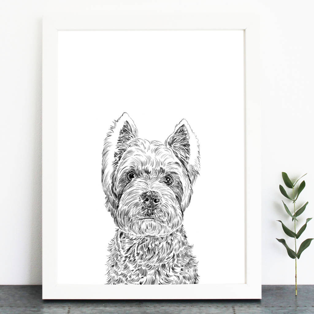 Westie Dog Print By Ros Shiers | notonthehighstreet.com