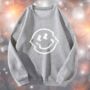 Happy Face Christmas Jumper / Sweatshirt Grey, thumbnail 3 of 3