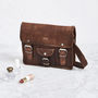 Mini Leather Satchel With Pocket, thumbnail 2 of 9