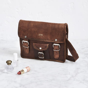 Mini Leather Satchel With Pocket, 2 of 9