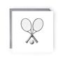 Tennis Greeting Card – Hand Drawn Sports Card For Tennis Lovers, thumbnail 1 of 4