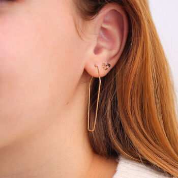 Mini Heart Studs In Rose Gold Fill, 5 of 6