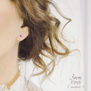 Tiny Salt And Pepper Diamond Stud Earrings, 12 of 12