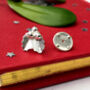 Sterling Silver Holly Pin Brooch, thumbnail 2 of 11