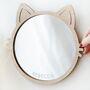 Personalised Wooden Cat Frame Mirror, thumbnail 1 of 4