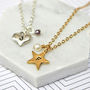 Personalised Heart Or Star Necklace With Pearl, thumbnail 3 of 4