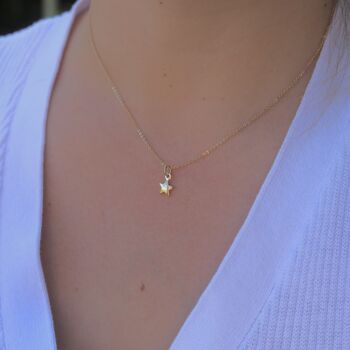 Shining Star Gold Pendant Necklace, 4 of 6