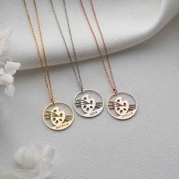 Personalised Artist Palette Necklace, 2 of 10