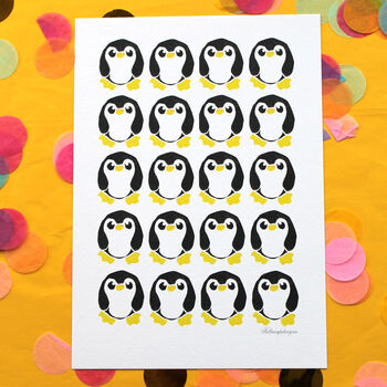 Penguins Everywhere Nursery Print, 2 of 3