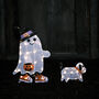 Light Up LED Ghost Walking A Dog Halloween Figure, thumbnail 4 of 4