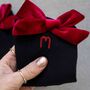 Personalised Velvet Bow Bamboo Socks Gift For Her, thumbnail 5 of 6