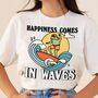 'Happiness Comes In Waves' Frog Surf Shirt, thumbnail 1 of 9
