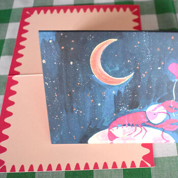 Space Lobster Greetings Card, 4 of 4