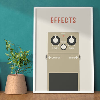 Guitar Effects Pedal Print | Guitarist Music Poster, 9 of 9