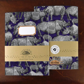 Crash Of Rhinos Print Notebook, 4 of 9