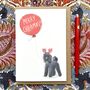 Poodle Christmas Card Reindog Design, thumbnail 1 of 2