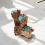 Molten Glass Triple Tealight Candle Holder Home Decor, thumbnail 4 of 5