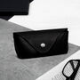 Handmade Black Leather Arched Hard Glasses Case, thumbnail 1 of 2