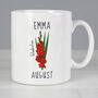 Personalised August Birth Flower Mug, thumbnail 1 of 2