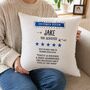Personalised 'Customer Review' Cushion Funny Gift For Men, thumbnail 2 of 12