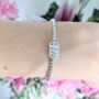 Personalised Silver Plated Milestone Birthday Bracelet Gift In Various Ages, thumbnail 4 of 10