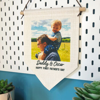 Father's Day Personalised Photo Hanging Banner Flag, 6 of 8