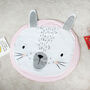 Personalised Bunny Face Baby Play Mat, thumbnail 3 of 9