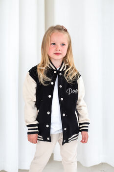 Child's Embroidered Personalised Name Bomber Jacket, 6 of 12