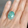 Large Natural Emerald Ring In Sterling Silver, thumbnail 3 of 3