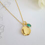 May Birthflower Birthstone Gold Plated Necklace 925, thumbnail 4 of 8
