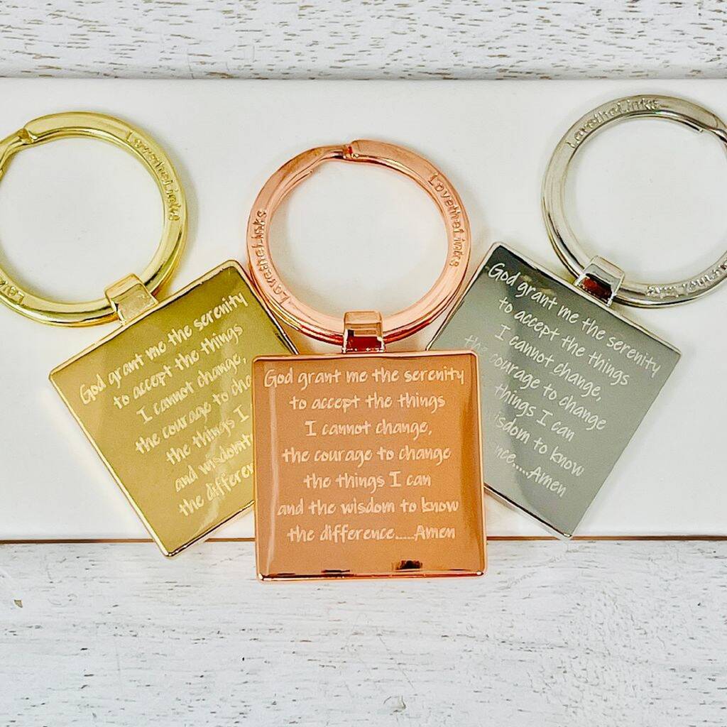 Serenity on sale prayer keyring