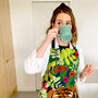 Wild Cat Tiger Floral Luxury Cotton Handmade Apron, thumbnail 11 of 11