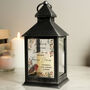 Personalised Robins Appear When Loved Ones Are Near Memorial Black Lantern, thumbnail 4 of 5